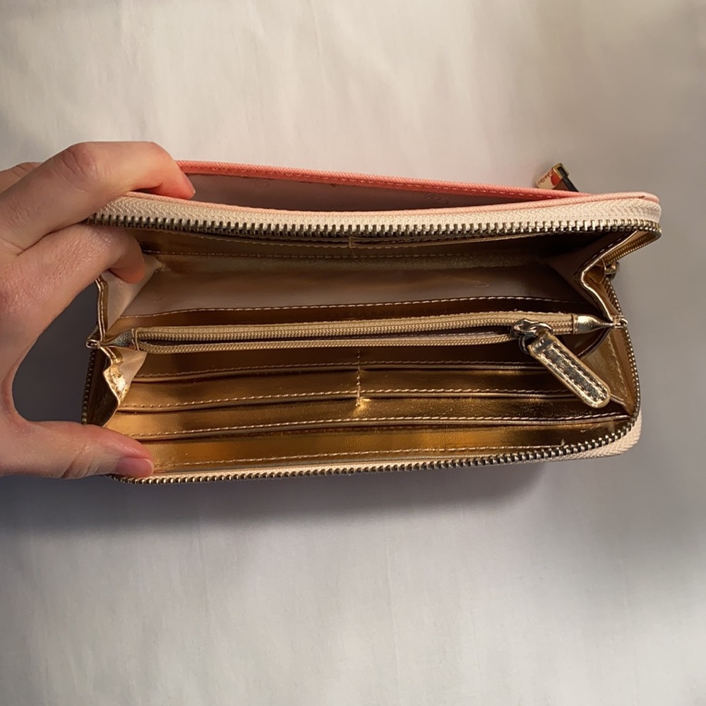 Coral Ombré Calvin Klein Zip Wallet - Picture 3 of 6